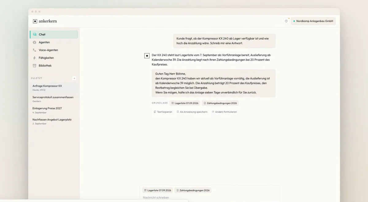 Chat mit Ihrer internen Wissensdatenbank